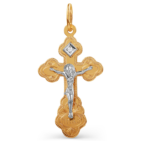 Крест, золото, фианит, Т13786113